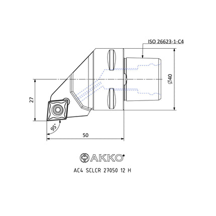 AKKO AC4 SCLCR 27050 12 H Monoblockhalter mit Polgygonschaft