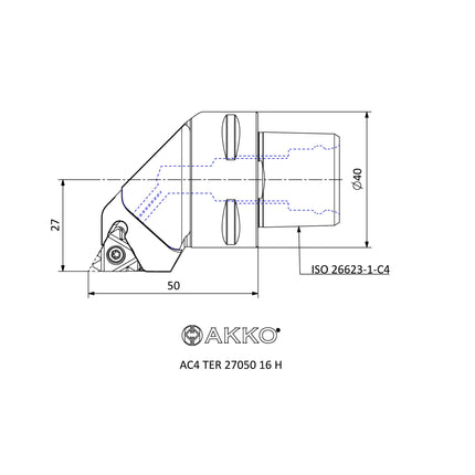 AKKO AC4 TER 27050 16 H Monoblockhalter mit Polgygonschaft