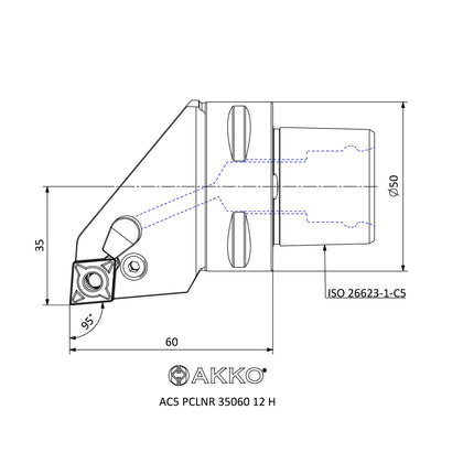 AKKO AC5 PCLNR 35060 12 H Monoblockhalter mit Polgygonschaft
