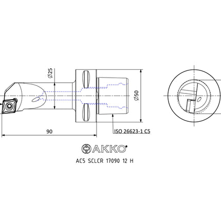 AKKO AC5 SCLCR 17090 12 H Monoblockhalter mit Polgygonschaft