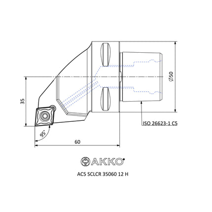AKKO AC5 SCLCL 35060 12 H Monoblockhalter mit Polgygonschaft
