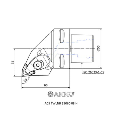 AKKO AC5 TWLNR 35060 08 H Monoblockhalter mit Polgygonschaft