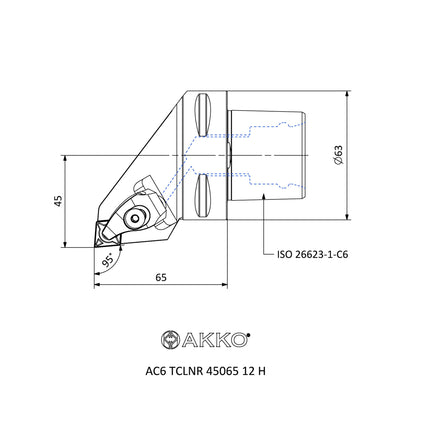 AKKO AC6 TCLNR 45065 12 H Monoblockhalter mit Polgygonschaft