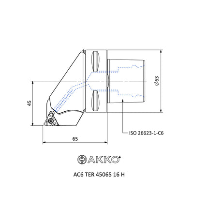 AKKO AC6 TER 45065 16 H Monoblockhalter mit Polgygonschaft