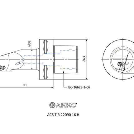 AKKO AC6 TIR 22090 16 H Monoblockhalter mit Polgygonschaft