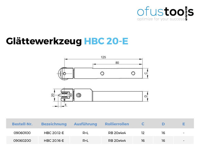 Rollierwerkzeug HBC 20-E
