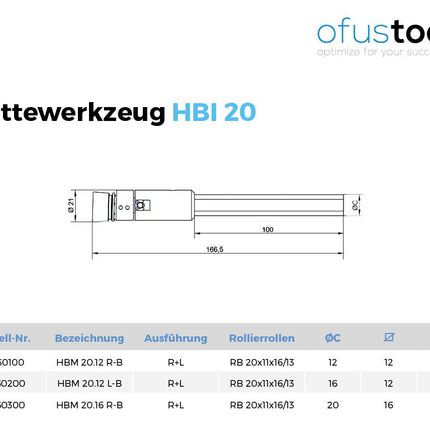 Rollierwerkzeug HBI
