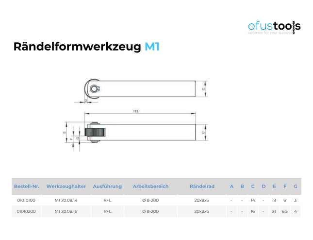 Rändelformwerkzeug M1
