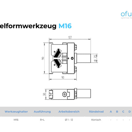 Rändelformwerkzeug M16