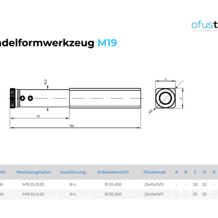 Rändelformwerkzeug M19
