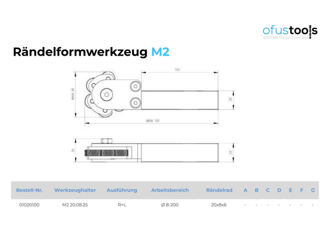 Rändelformwerkzeug M2