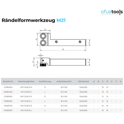 Rändelformwerkzeug M21