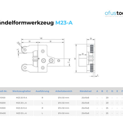 Rändelformwerkzeug M23-A
