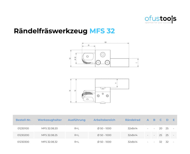 Rändelfräswerkzeug MFS 32